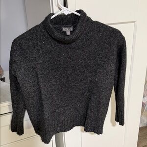 J. Crew Dark Charcoal Cowl Neck Sweater